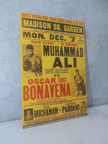 Cuadros Box - Ringo Bonavena Vs Muhammad Ali - 27x42