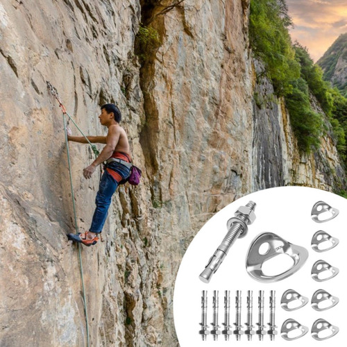 8 Ganchos De Anclaje Para Escalada En Roca Con Pernos De