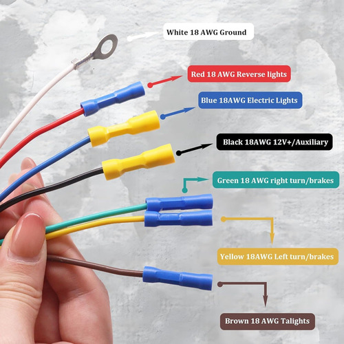 Enchufe De Remolque De 7 Pines, Conector De Luz De Remolque