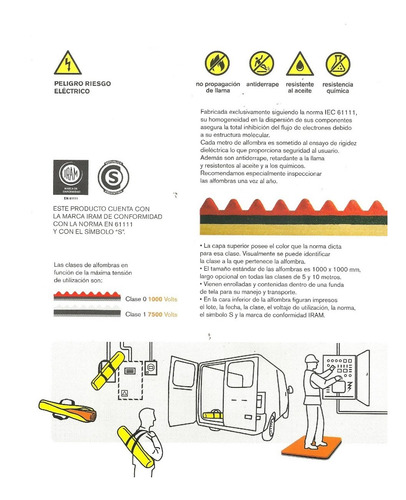 Alfombra Dielectrica Clase 0 1000 Voltios Supercertificada