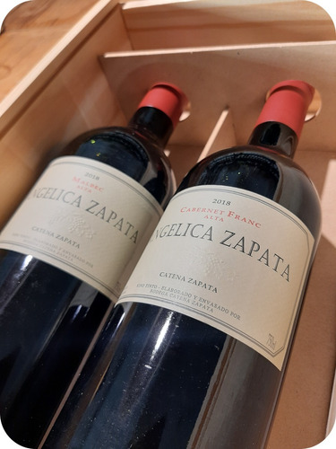 Caja X2 Vinos Angélica Zapata Mix Malbec Y Cabernet Franc