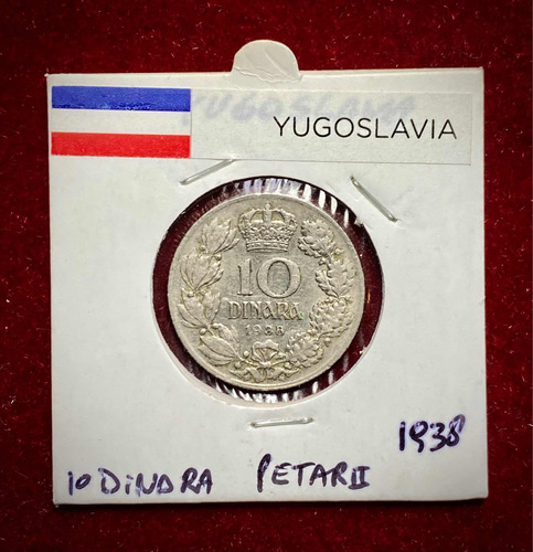 Moneda 10 Dinara Yugoslavia 1938 Km 22
