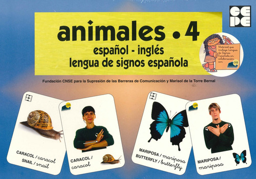 Livro - Animales 4 Español Ingles Lengua De Signos Española