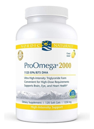 Cápsulas Gel Sabor Limón Pro Omega 2000 Nordic Naturals