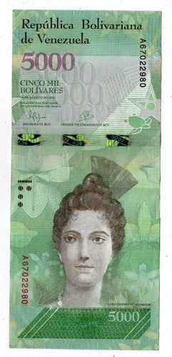 Venezuela Billete 5000 Bolivares 2016 P#97a - Argentvs