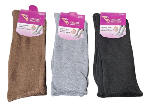 6 Calcetas Algodón Diabético Circulacion Mujer Invierno