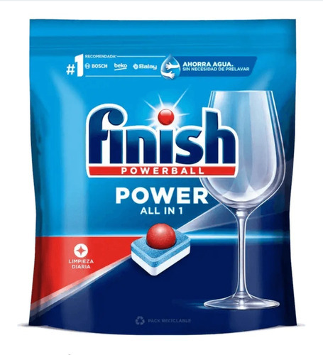 Finish Powerball Detergente Lavavajillas Doypack 80 Tabletas