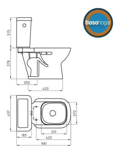 Imagen 4 de 10 de Sanitarios Ferrum Bari Inodoro Largo + Mochila Descarga Doble 3 Y 6 Lts + Bidet Monocomando O 3 Agujeros + Asiento 1era
