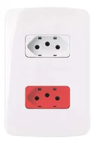 Comprar Tomada Dupla 20a Vermelha E Branca 250v Margirius B3