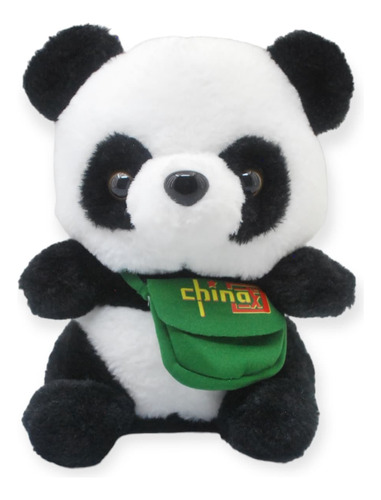 Peluche Panda Suave Chico Con Bolsa Juguete Regalo 21cm 