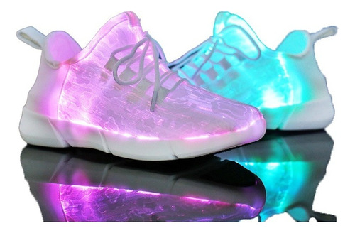 Zapatillas Casual Unisex Con Luces Led. De Siete Colores