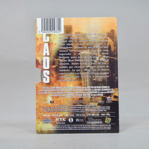 Dvd Caos Wesley Snipes Jason Statham Y Ryan Phillippe Ll2