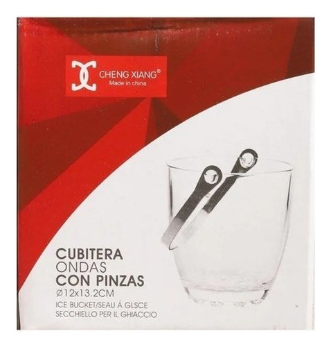 Bohemia Balde De Hielo Cristal Hielera Con Pinza Acero Inox Color Transparente Ice Bucket Set