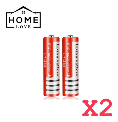 Kit X 2 Pilas  Baterías  Recargables  18650 4800mah Linterna