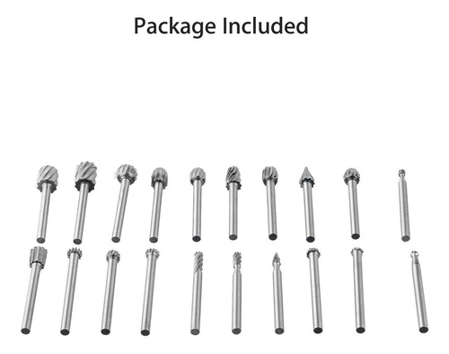 Set De 20 Herramientas Hss, Lima Rotatoria Para Madera,