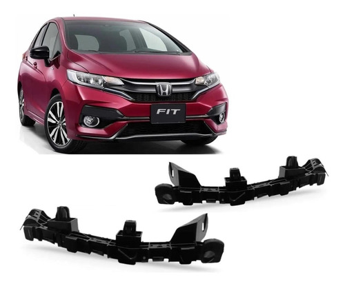 Par Guia Suporte Parachoque Honda Fit 2015 16 17 18 19 2020