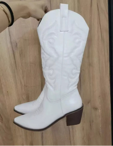 Country Texana Metallic Botas Mujer Western Plata