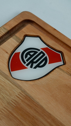 Tabla De Madera Premium River Plate Para Asado 35x25