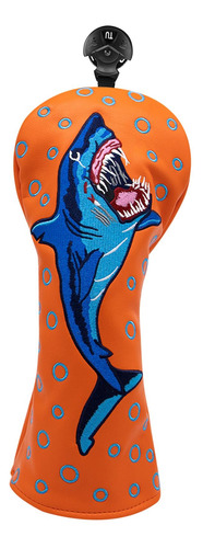 Pu Golf Club Head Cover Para Fairway Woods Driver Ut Naranja