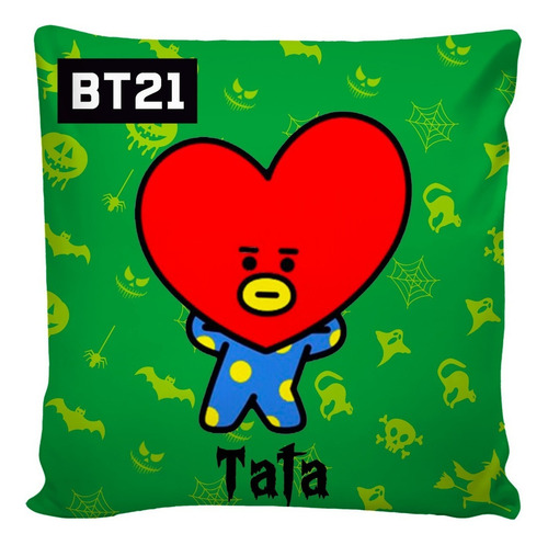 Coleção 7 Almofadas K-pop De Halloween Bt21 20x20 Cm