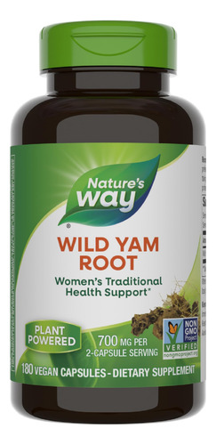 Nature's Way Wild Yam Root Apoyo Salud Mujer 180 Cápsulas