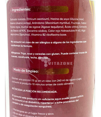 Imagen 4 de 8 de Yeri Fibra 300 Grs Frutos Rojos