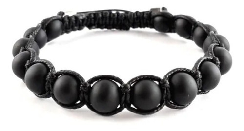 Pulsera Tejida Piedra Turmalina Moda Hombre 2023