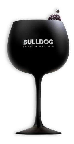 Bulldog Gin Copa De Vidrio Negra 600ml Importado