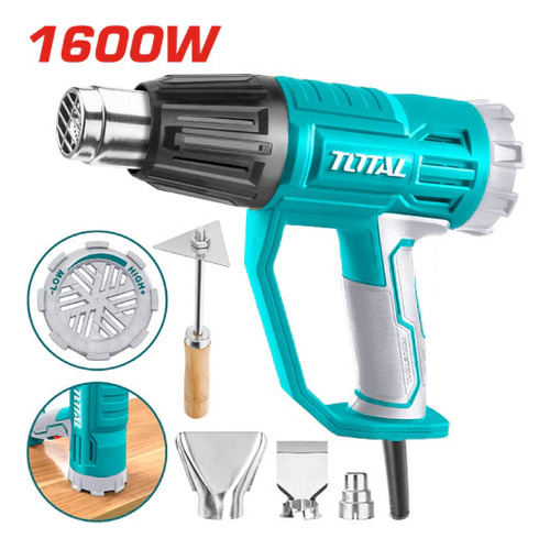 Pistola De Calor Temperatura Ajustable 1600w Total Utb16045