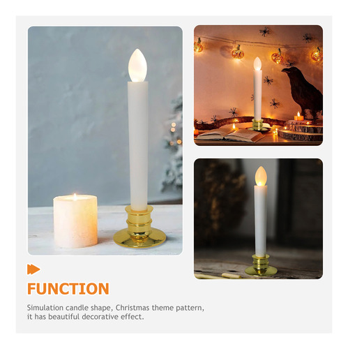Lámpara De Vela Navideña Sin Llama, 6 Velas Led, Vela De Té,
