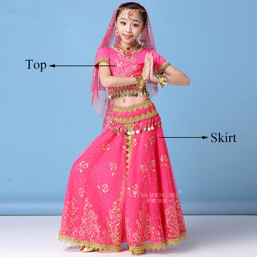 Conjunto De Disfraz Indio De Danza Del Vientre Para Niñas Y