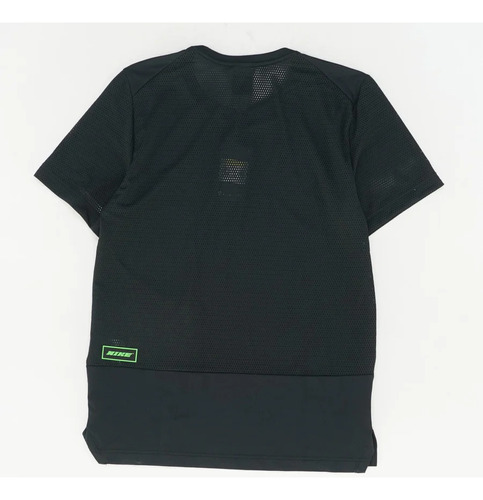 Nike Camiseta Negra Con Cuello Redondo Para Hombre Talla S