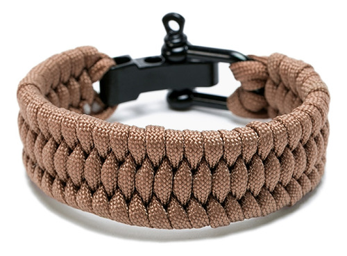 Pulsera De Hombre Outdoor Tejido Con Grillete De Acero