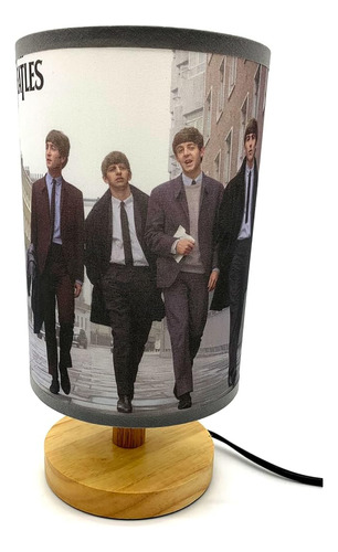 Lámpara De Mesa Luz De Noche De Noche Beatles Base De Madera