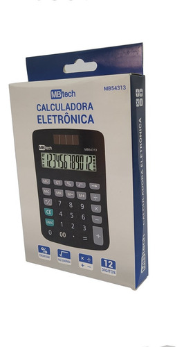 Calculadora Eletrônica De Mesa 12 Dígitos Com Desligamento Automático À Pilha