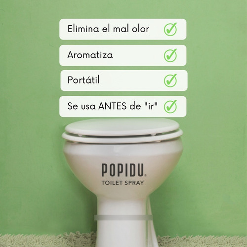 Imagen 3 de 6 de Aromatizante Para Baño Wc Portátil Popidu Limón Elimina Olor