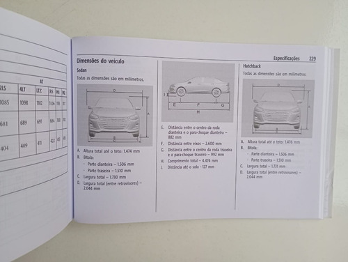 Manual Do Proprietário Do Gm Onix 1.0 T 1.0 2020 Original