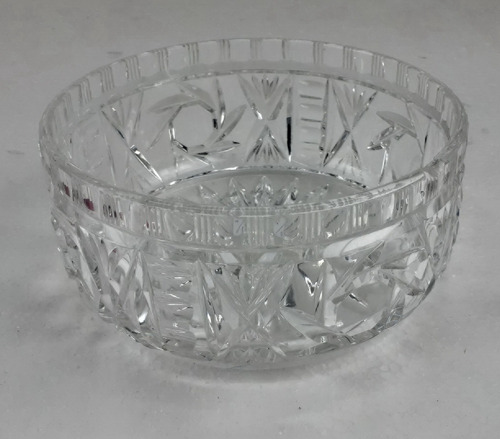 Centro De Mesa De Cristal 18 Cm De Diametro, 9 Cm De Alto