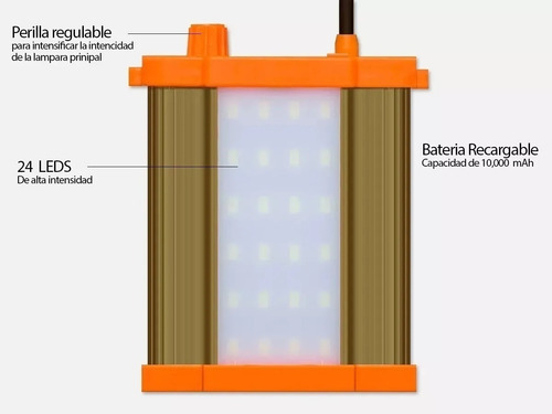 Imagen 5 de 10 de Linterna Foco Led 100w (reales) Caza Camping Minero Lampara