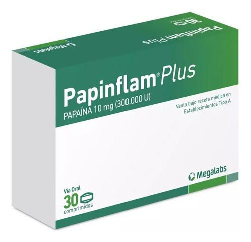 Papinflam 10mg Plus (300.000 U) X 30 Comprimidos