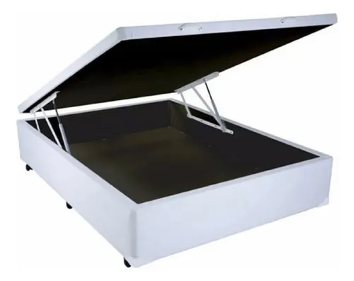 comprar Cama Box Baú Casal Viúva 128x188 Blindada Reforçada Casa Apt