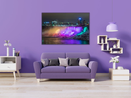 Cuadro Moderno Canvas, Cataratas Del Niagara Colores 
