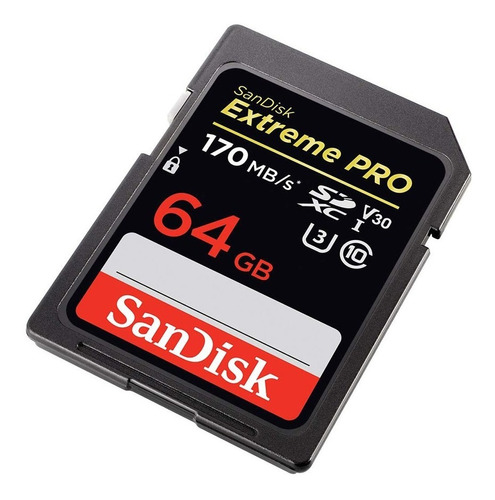 Imagen 1 de 1 de Memoria Para Camara Sandisk Extreme Pro 64gb U3 95mb/s Sdxc