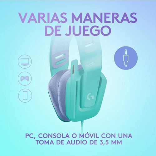 Imagen 2 de 4 de Outlet Auricular Logitech G Series G335 Mint