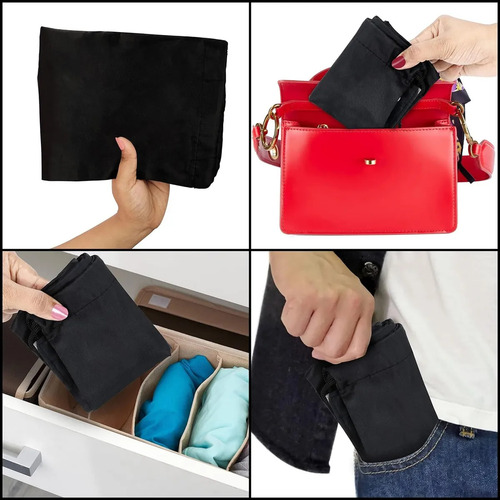 16pzs Morral Bolsas Lona Cuellera Viaje Bolsas Con Cordón Negro