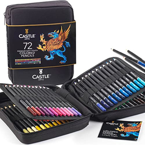 Castle Art Supplies - Juego De 72 Lapices De Colores Con Est