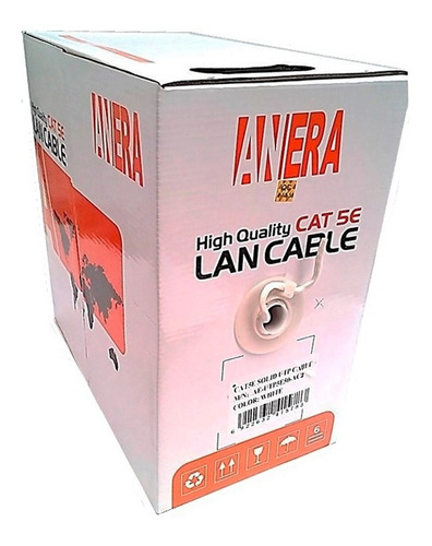 Anera Cable Utp Cat 5e Interior Rollo 305m Blanco 50% Cobre