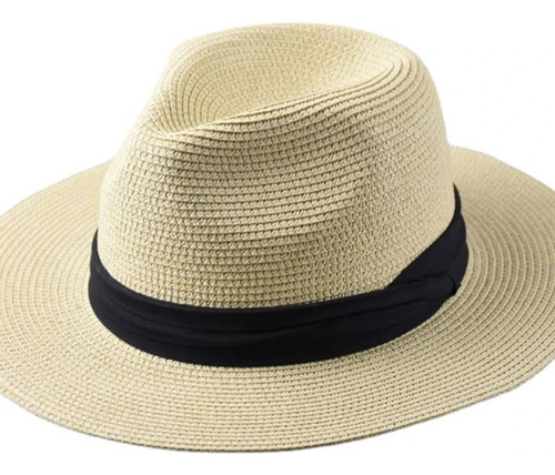 Sombrero Paja De Panamá De Ala Ancha Hombre Y Mujer Paja