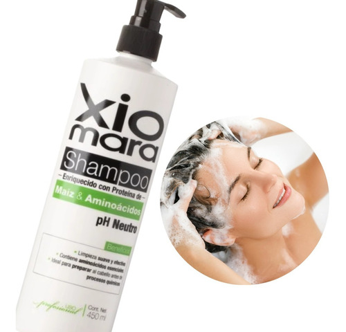 Xiomara Shampoo Limpieza Profunda Ph Neutro 450ml 3 Pzs