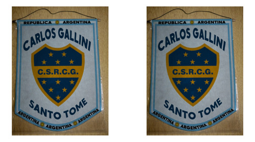 Banderin Mediano 27cm Club Carlos Gallini Santo Tome